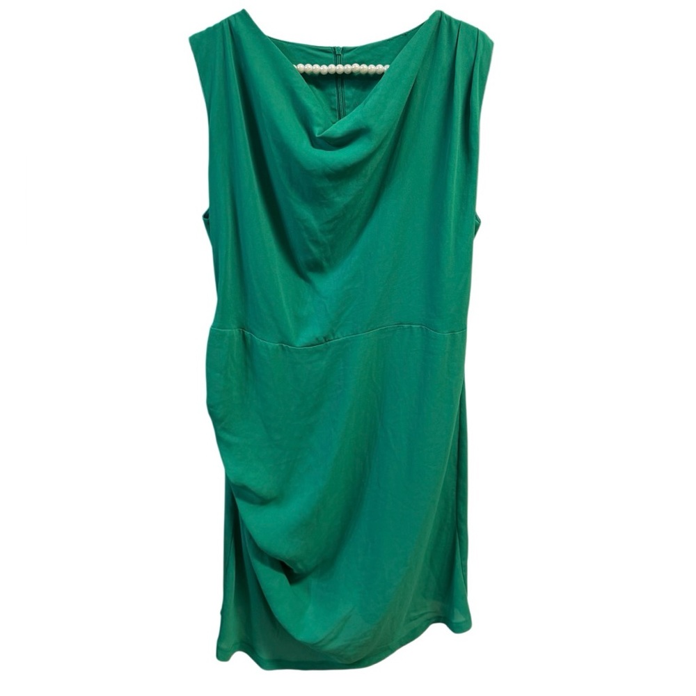 May & Maya by Anthropologie Green Draped Sleeveless Dress (Offers Welcomed)